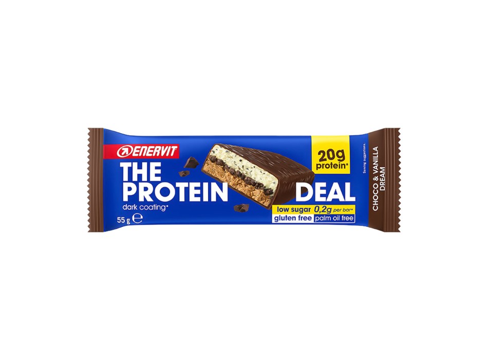 Enervit The Protein Deal barretta proteica low sugar cioccolato e vaniglia