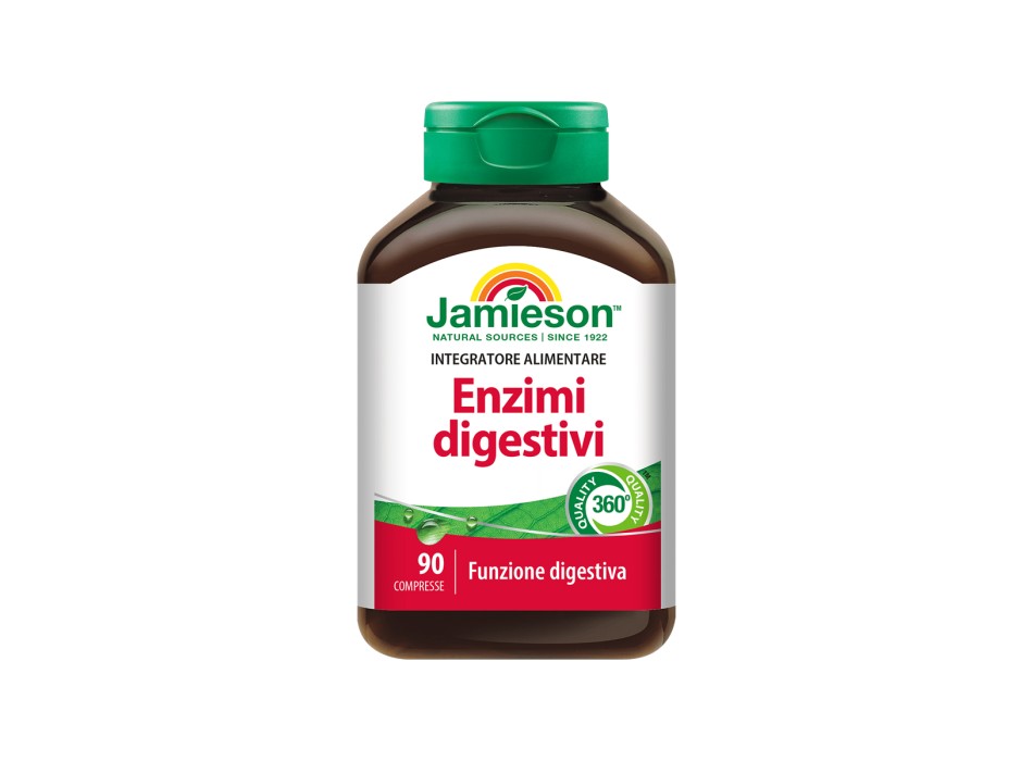 Enzimi Digestivi Jamieson Integratore Digestione e Gonfiore con Papaina e Bromel