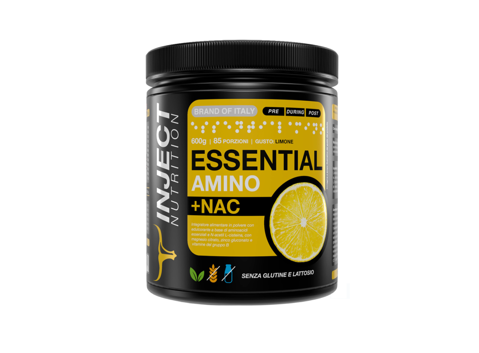 Essential Amino Nac Inject Nutrition aminoacidi essenziali polvere 600gr limone