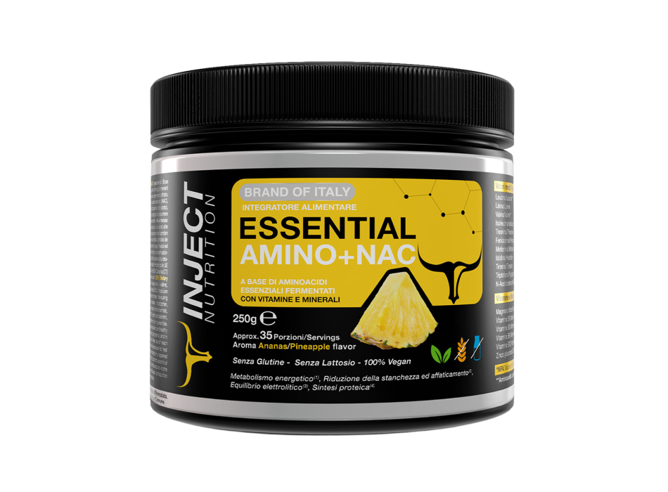 Essential Amino NAC Inject Nutrition amminoacidi essenziali polvere 250g ananas