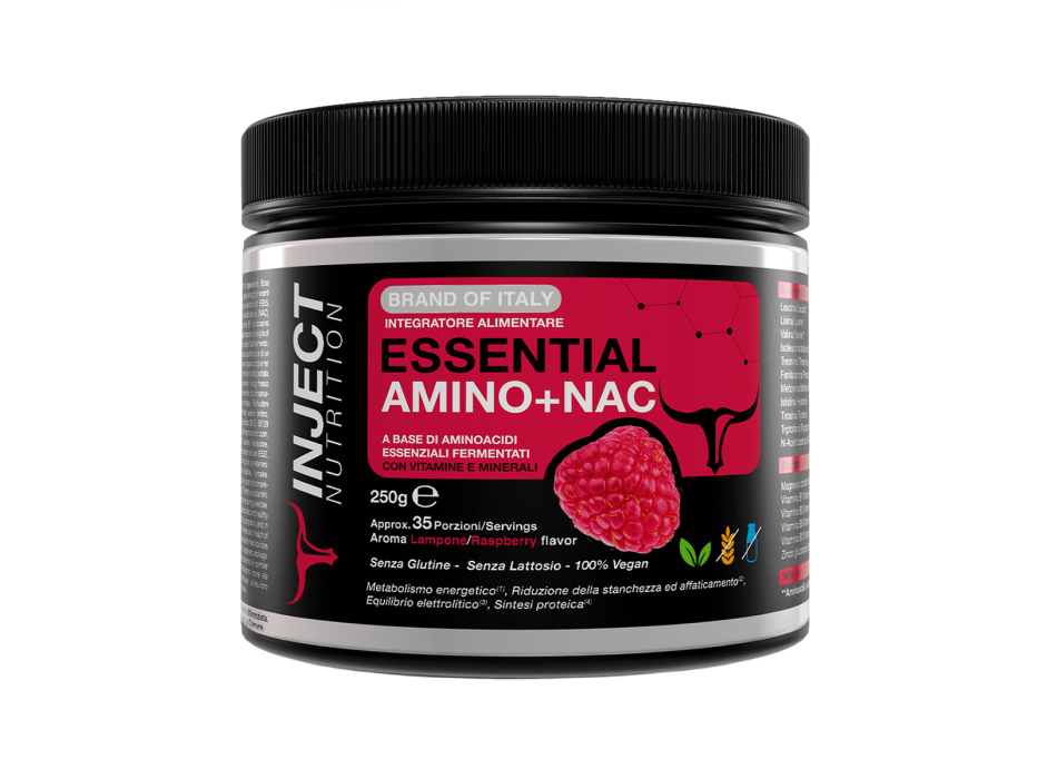 Essential Amino NAC Inject Nutrition amminoacidi essenziali polvere 250g lampone