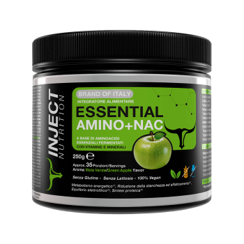 Essential Amino NAC Inject Nutrition amminoacidi essenziali polvere 250g mela 