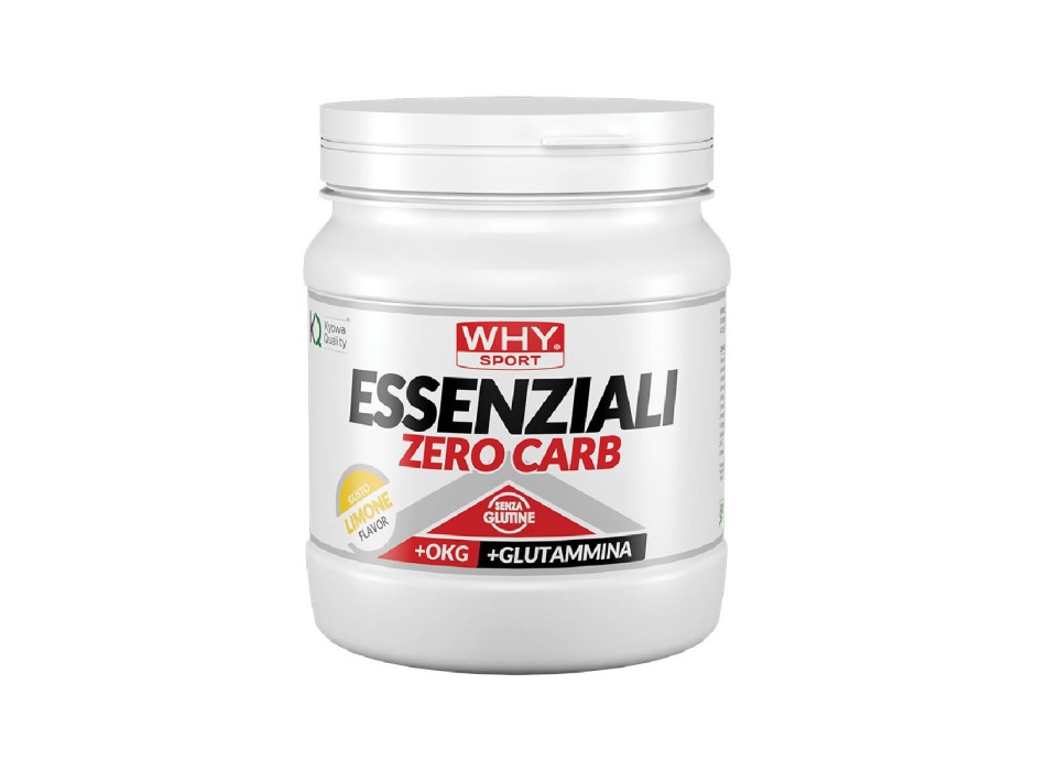 Essenziali Zero Carb + Glutammina WHYsport EAA in polvere 240g Limone