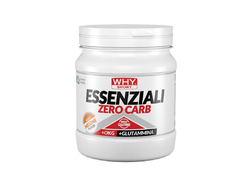 Essenziali Zero Carb + Glutammina WHYsport EAA in polvere 240g Melone