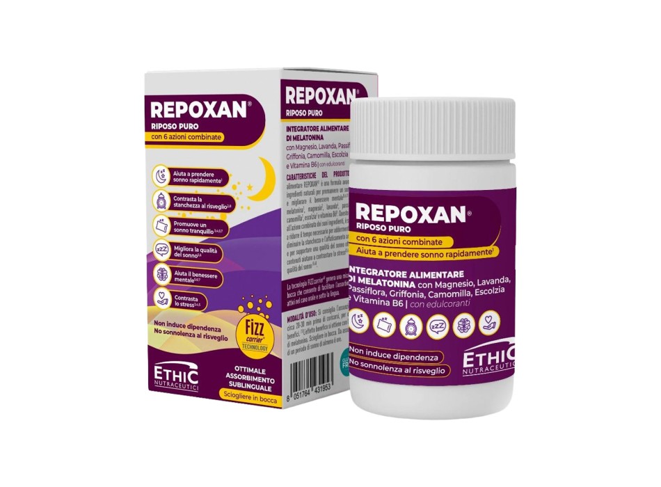 EthicSport Repoxan integratore naturale per il benessere notturno 40 compresse