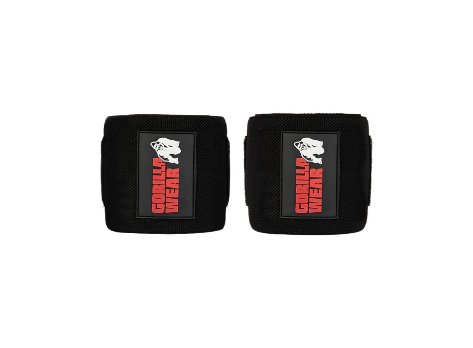 Fasce elastiche per gomiti Gorilla Wear 180cm con logo in gomma nero