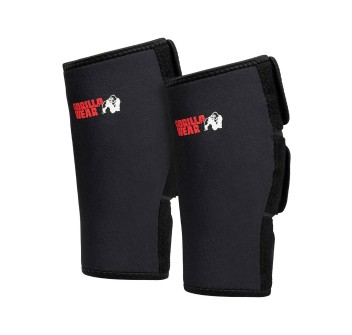 Fasce per polpacci Gorilla Wear nere in tessuto elastico a compressione con logo