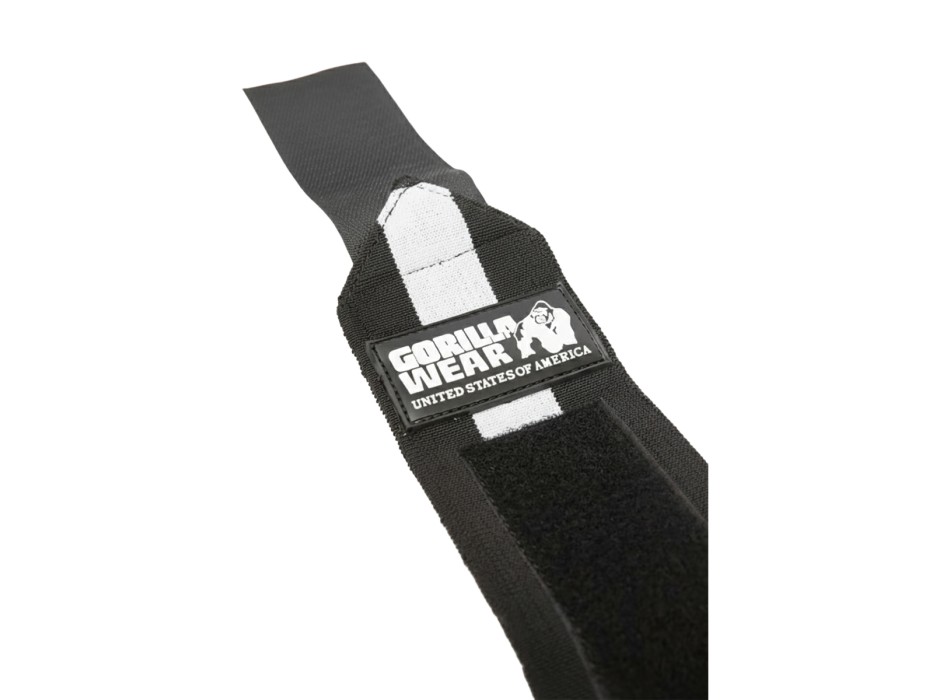 Fasce per polsi Ultra Gorilla Wear asola elastica nero e bianco