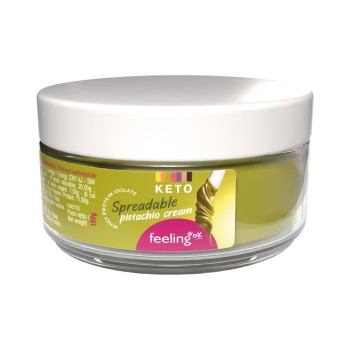 FeelingOK Crema Pasticcera spalmabile proteica senza zuccheri pistacchio