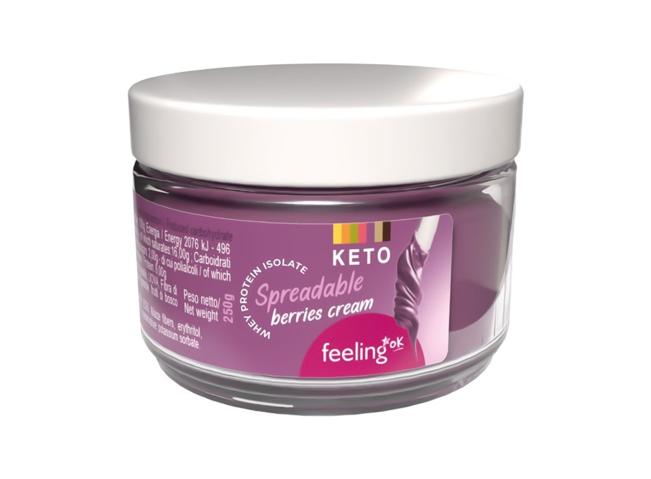 FeelingOK Crema spalmabile proteica low carb frutti di bosco