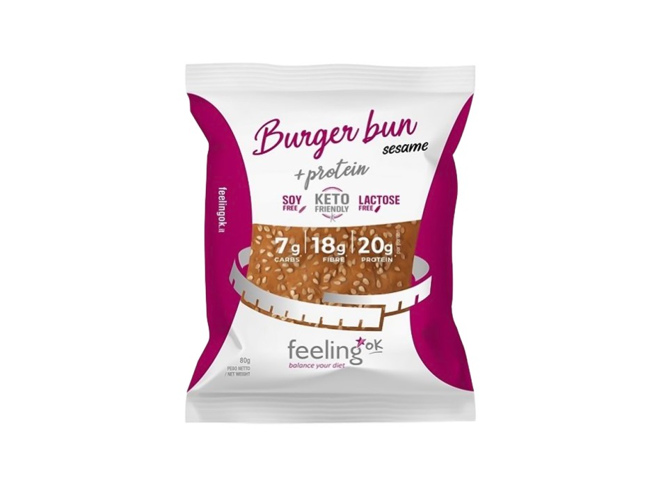 FeelingOK Panburger START panino per hamburger proteico e keto friendly