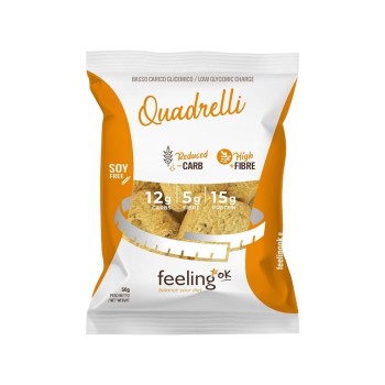 FeelingOK Quadrelli FIBRE biscotti proteici low carb arancia