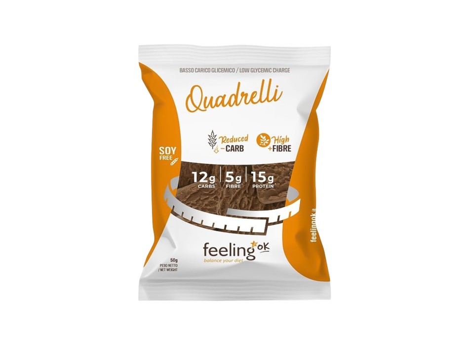 FeelingOK Quadrelli FIBRE biscotti proteici low carb cacao