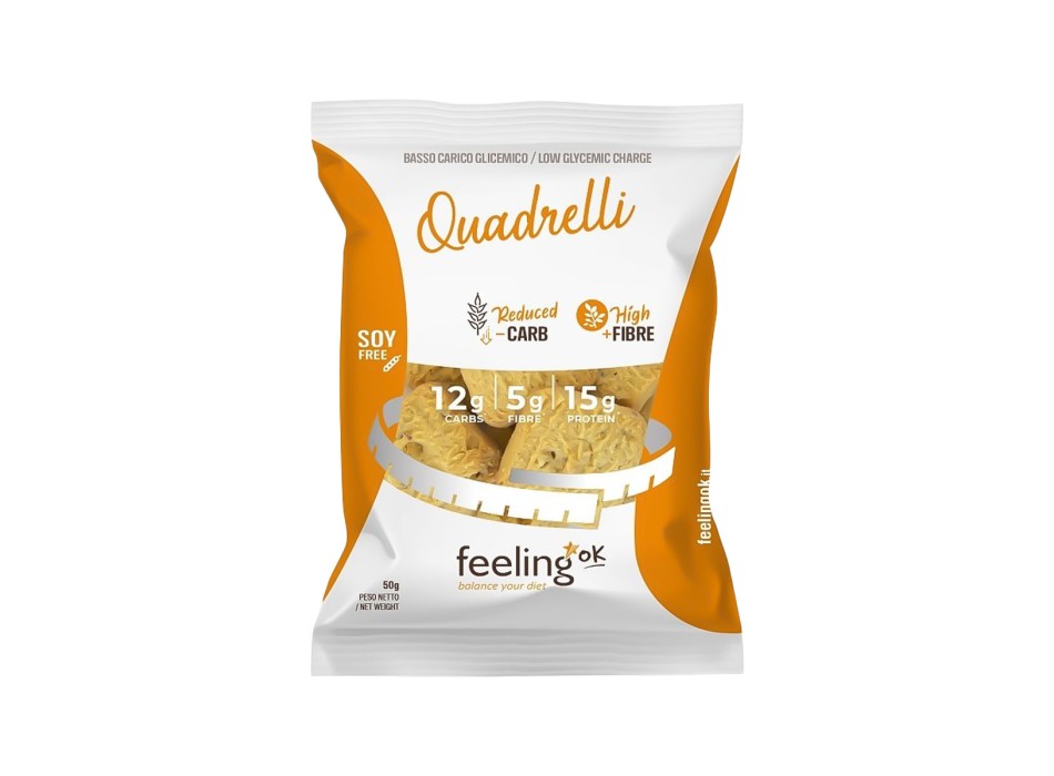 FeelingOK Quadrelli FIBRE biscotti proteici low carb vaniglia e limone