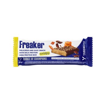 Freaker Crispy Yamamoto Nutrition barretta proteica croccante 40g Caramello 