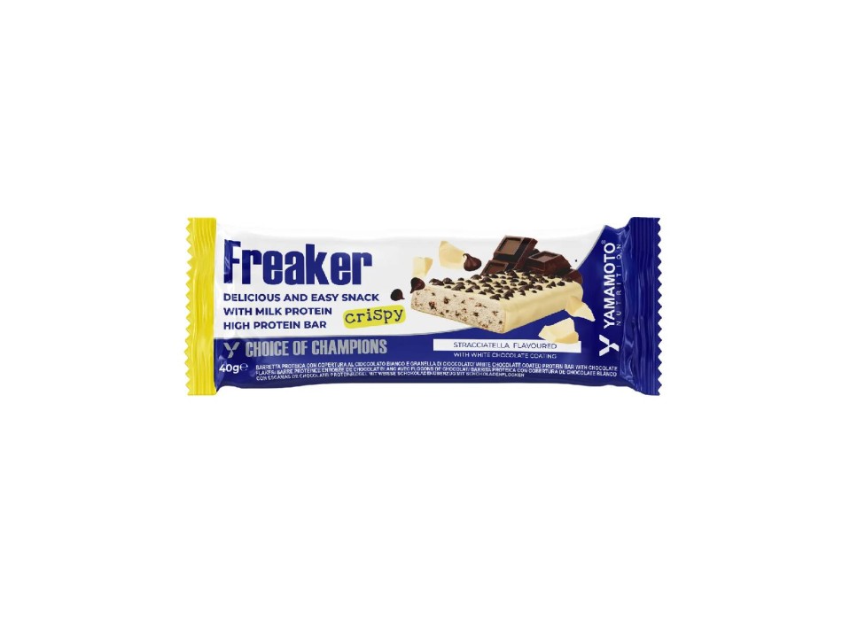 Freaker Crispy Yamamoto Nutrition barretta proteica croccante 40g Stracciatella
