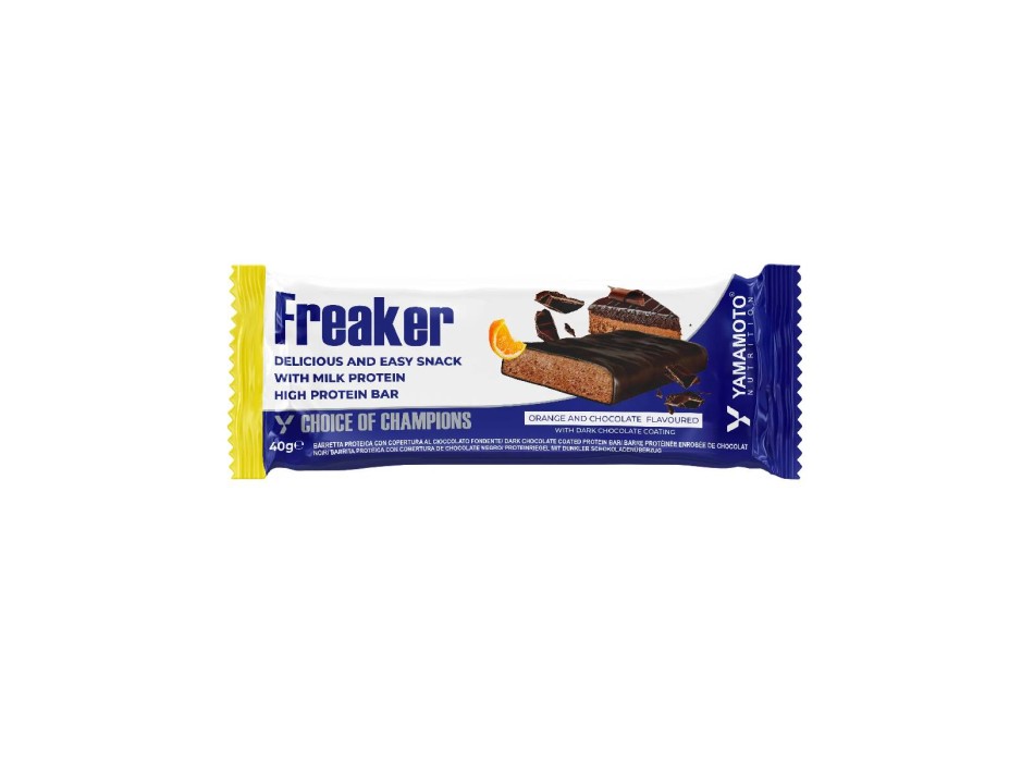 Freaker Yamamoto Nutrition barretta proteica 40g Cioccolato Arancia