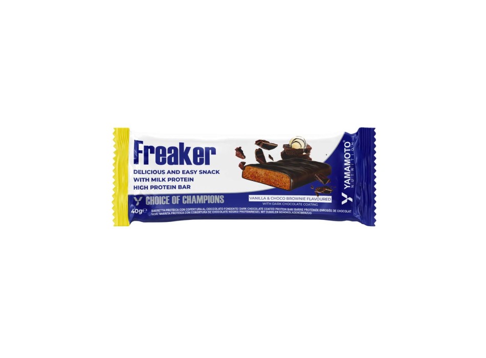 Freaker Yamamoto Nutrition barretta proteica 40g Vaniglia Brownie