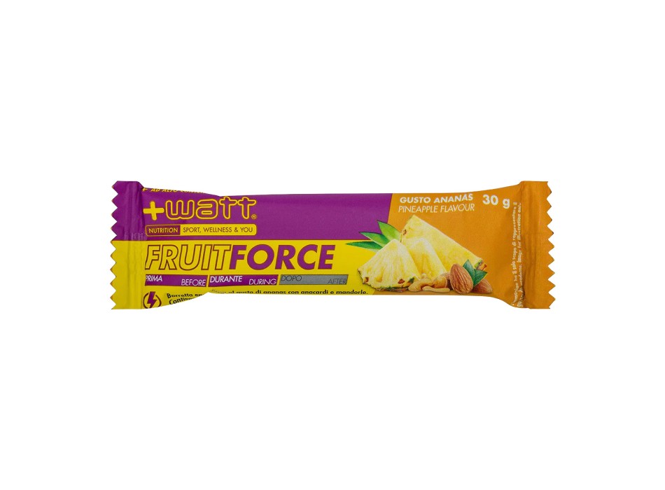 Fruit Force 30gr +Watt barretta energetica frutta secca sport Ananas