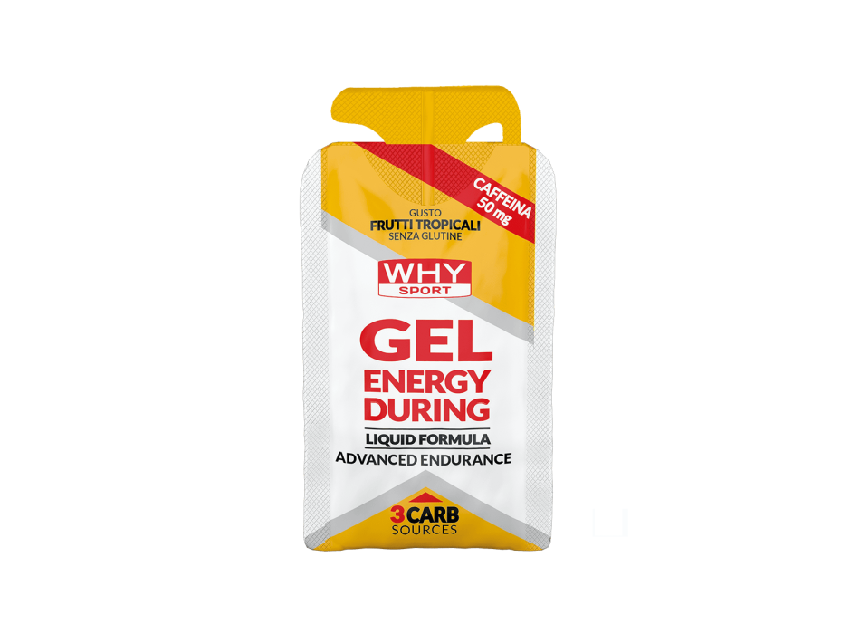Gel Energy During WHYsport energetico caffeina carboidrati 30ml tropicali