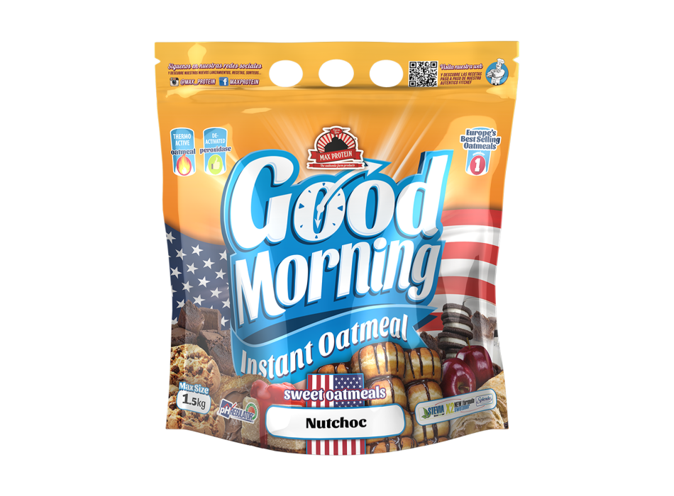 Good Morning Max Protein farina avena istantanea 1,5kg nutchoc