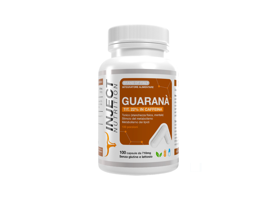 Guarana Inject Nutrition integratore tonico stanchezza fisica mentale 100cps