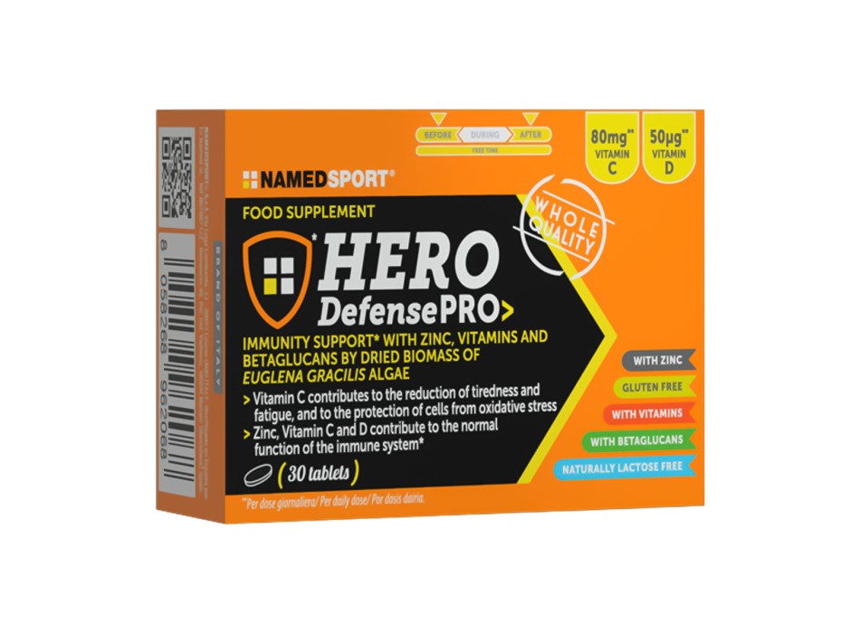 Hero Defense Pro NamedSport Integratore Difese Immunitarie con Vitamina C D 30cp