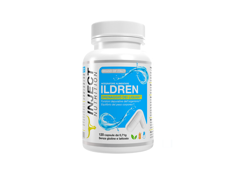 Ildren Inject Nutrition integratore drenante ritenzione idrica depurativo 120cps
