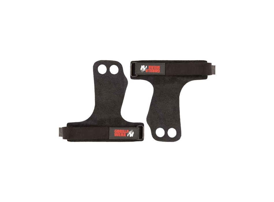 Impugnature per Sollevamento in Pelle a 2 Fori Nere