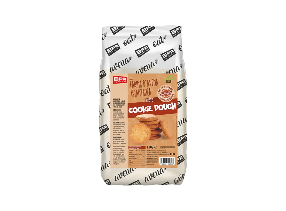 Instant Oatmeal BPR Nutrition farina avena istantanea 1kg Biscotto