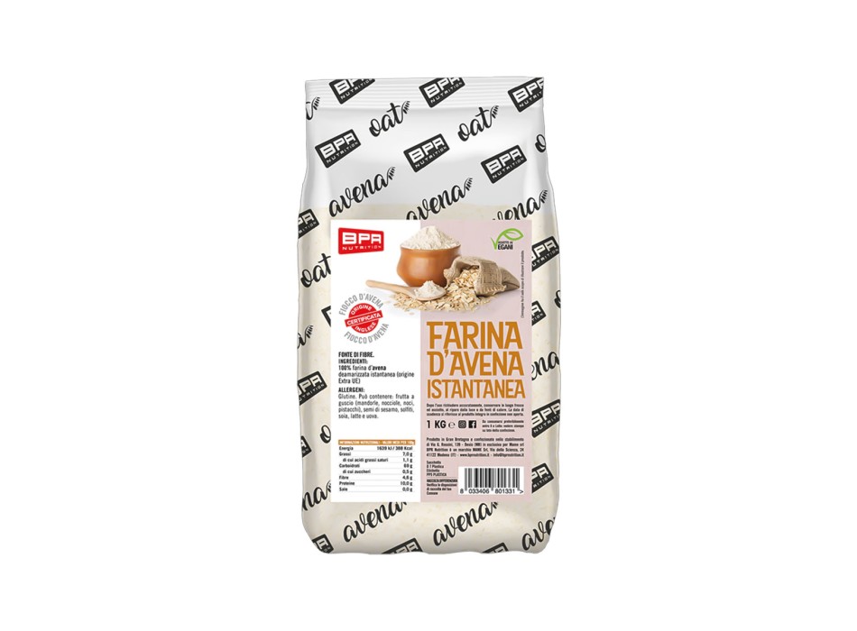 Instant Oatmeal BPR Nutrition farina avena istantanea 1kg Neutro