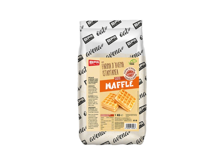 Instant Oatmeal BPR Nutrition farina avena istantanea 1kg Waffle