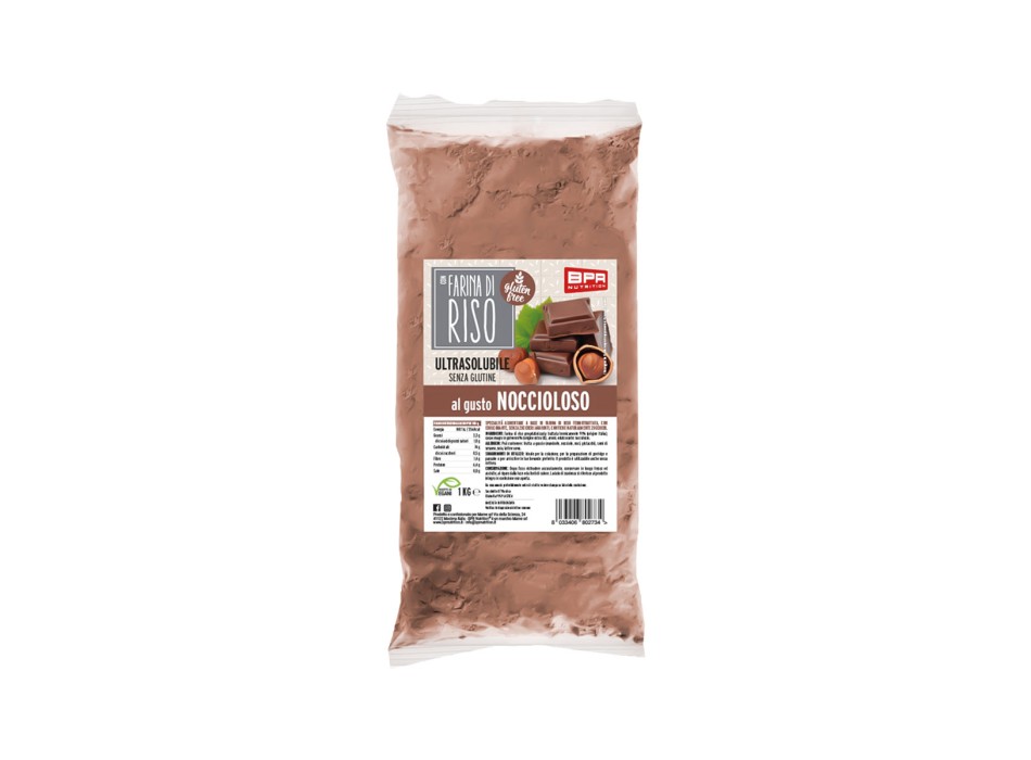 Instant Rice BPR Nutrition farina di riso istantanea 1kg Cioccolato e Nocciola