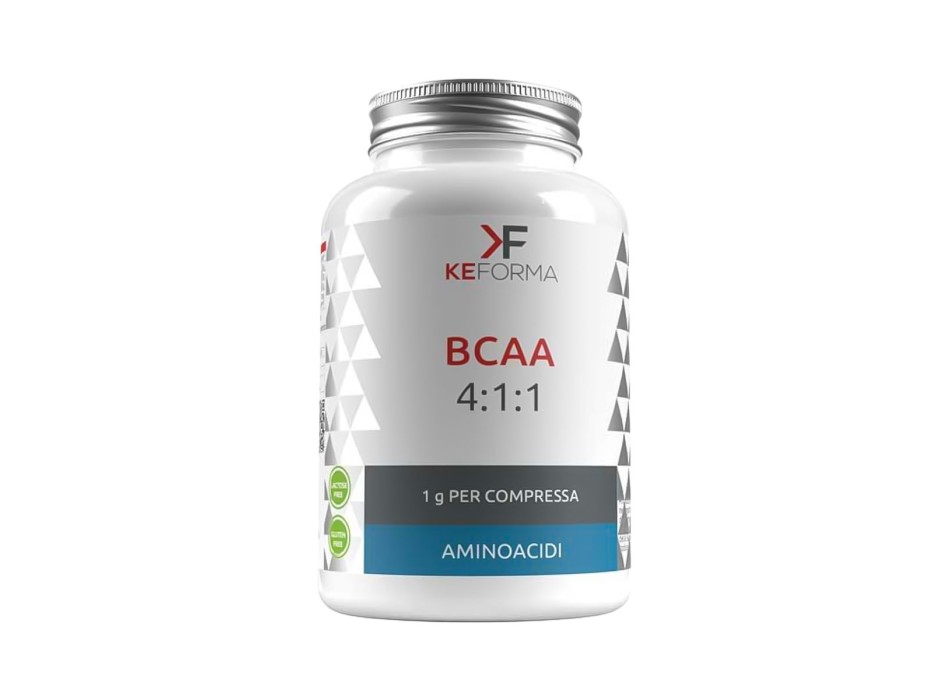 Integratore BCAA 4:1:1 KeForma da 100 compresse alta concentrazione di Leucina 