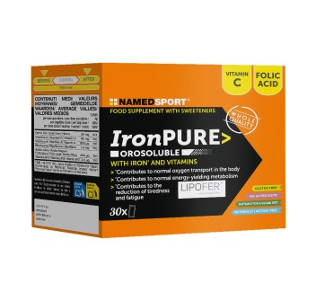 Iron Pure NAMEDSPORT 30 bustine Ferro Orosolubile Microincapsulato Vitamina C 