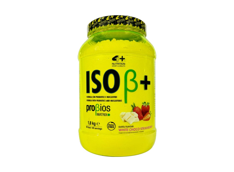 ISO+ 4+ Nutrition proteine isolate siero latte cioccolato bianco e fragola