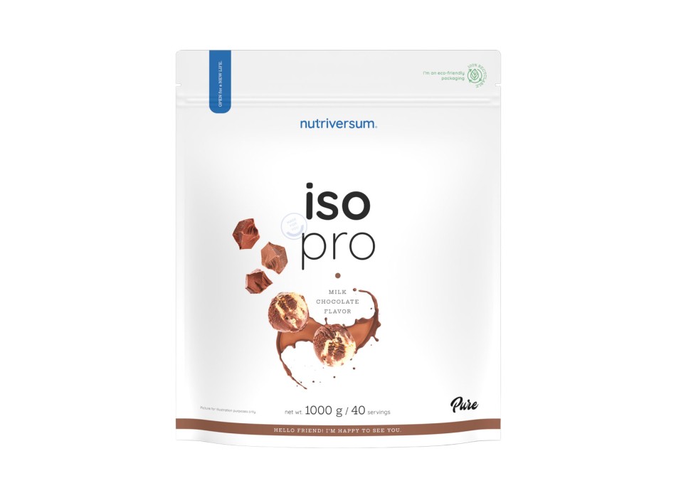 Iso Pro Nutriversum Proteine Isolate del Latte WPI 1000g Cioccolato al Latte
