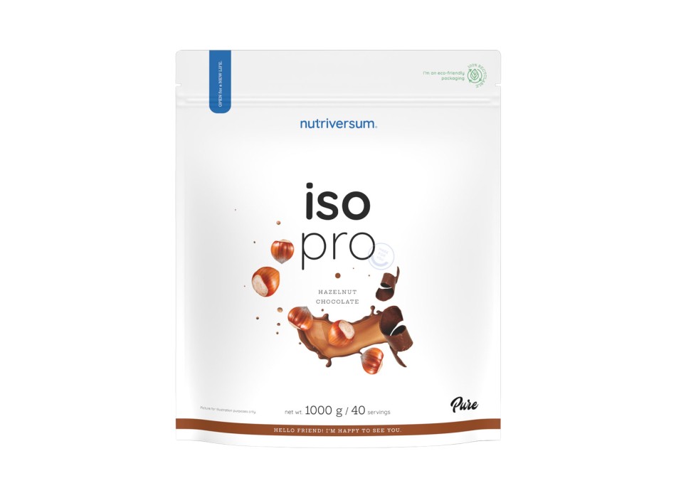 Iso Pro Nutriversum Proteine Isolate del Latte WPI 1000g Cioccolato e Nocciola