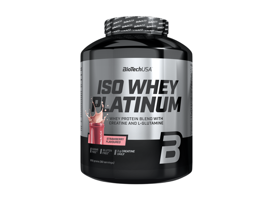 Iso Whey Platinum BioTechUSA 1816g Proteine Isolate Siero Latte Fragola