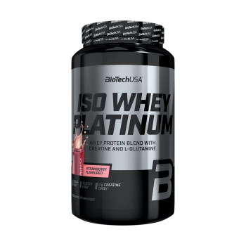 Iso Whey Platinum BioTechUSA Proteine Isolate Siero Latte 900g Fragola