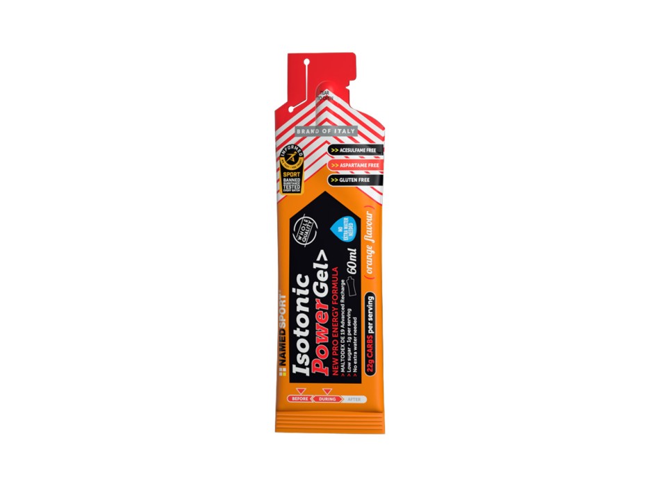 Isotonic Power Gel NAMEDSPORT 60ml Gel Energetico Isotonico Arancia Rossa