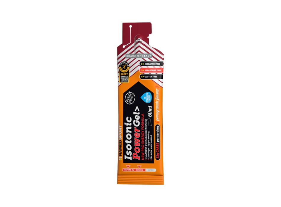 Isotonic Power Gel NAMEDSPORT 60ml Gel Energetico Isotonico Melograno