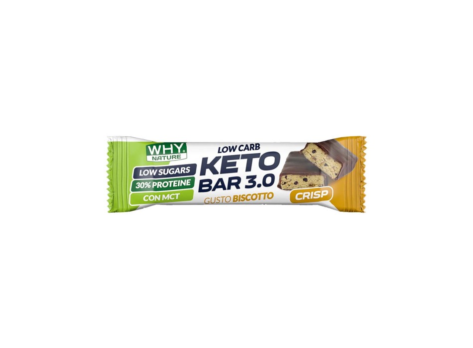 Keto Bar 3.0 Why Nature barretta chetogenica snack proteico 30g Biscotto