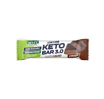 Keto Bar 3.0 Why Nature barretta chetogenica snack proteico 30g Cacao