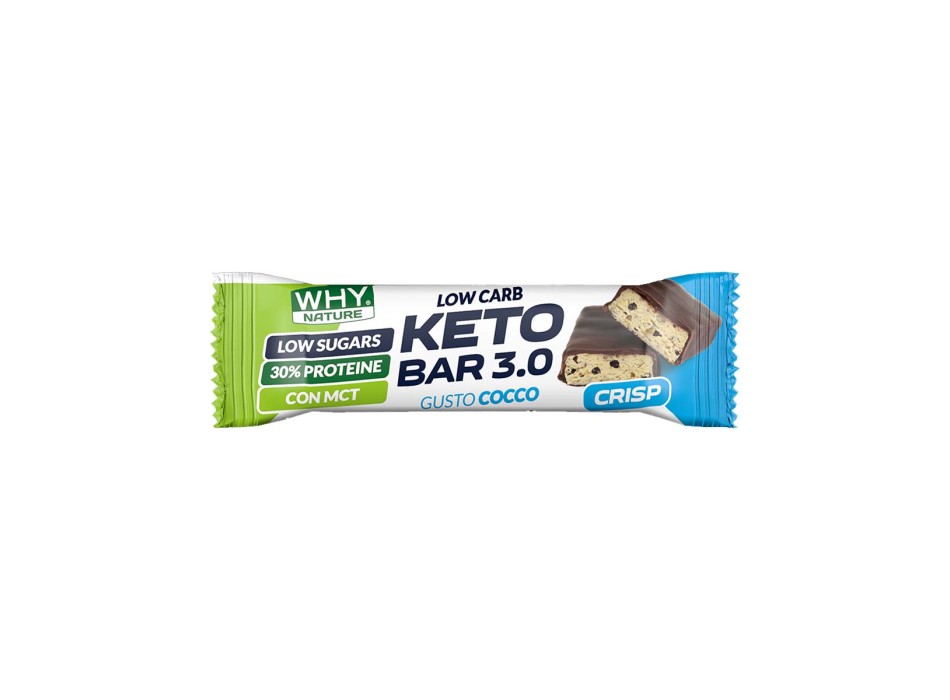 Keto Bar 3.0 Why Nature barretta chetogenica snack proteico 30g Cocco