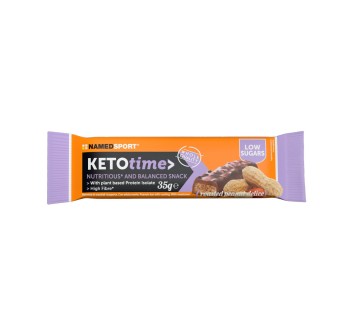 KetoTime Bar NAMEDSPORT 35g Barretta Chetogenica MCT Frutta Secca Low Carb