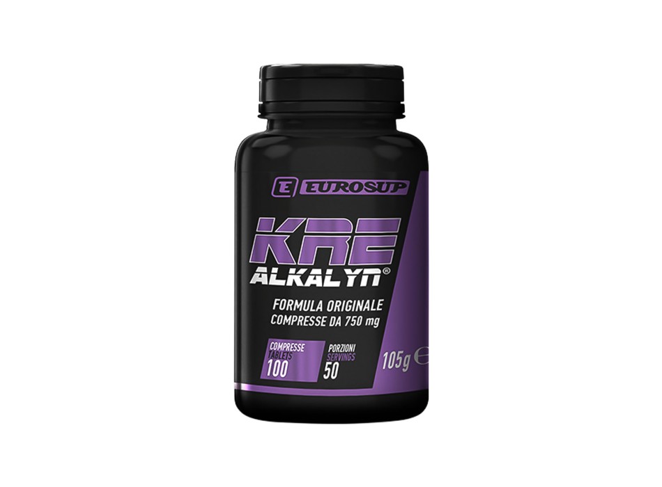 Kre-Alkalyn Eurosup da 100 compresse, integratore di creatina a pH tamponato per
