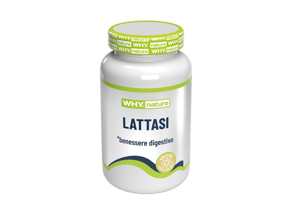 Lattasi Why Nature integratore enzima digestione lattosio 60 capsule
