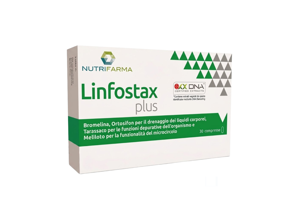 Linfostax Plus Nutrifarma microcircolo drenaggio liquidi gambe pesanti 30cpr