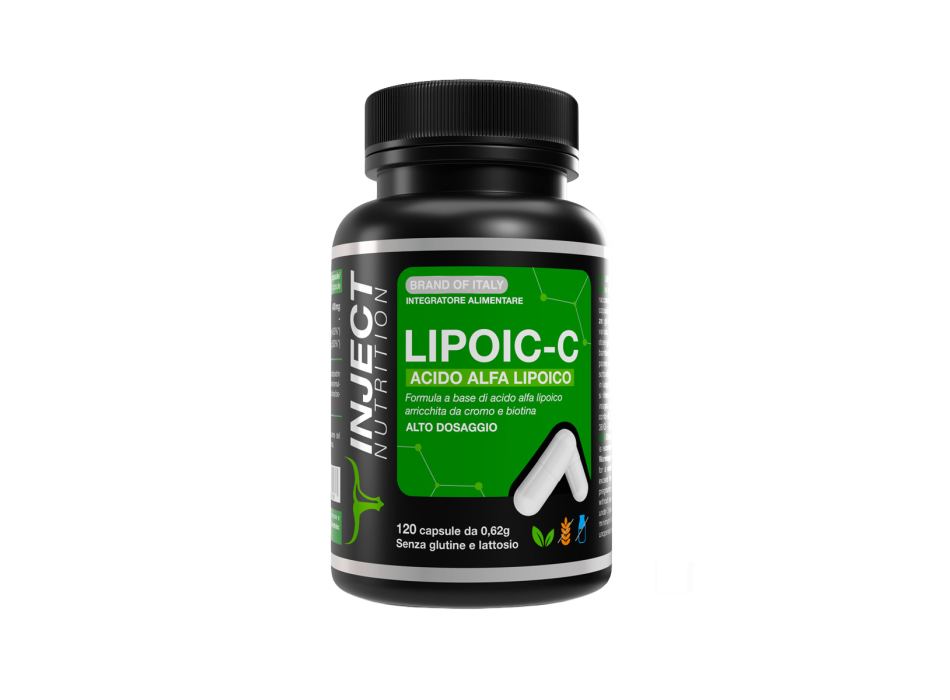 Lipoic C Inject Nutrition integratore acido alfa lipoico cromo biotina 120 caps